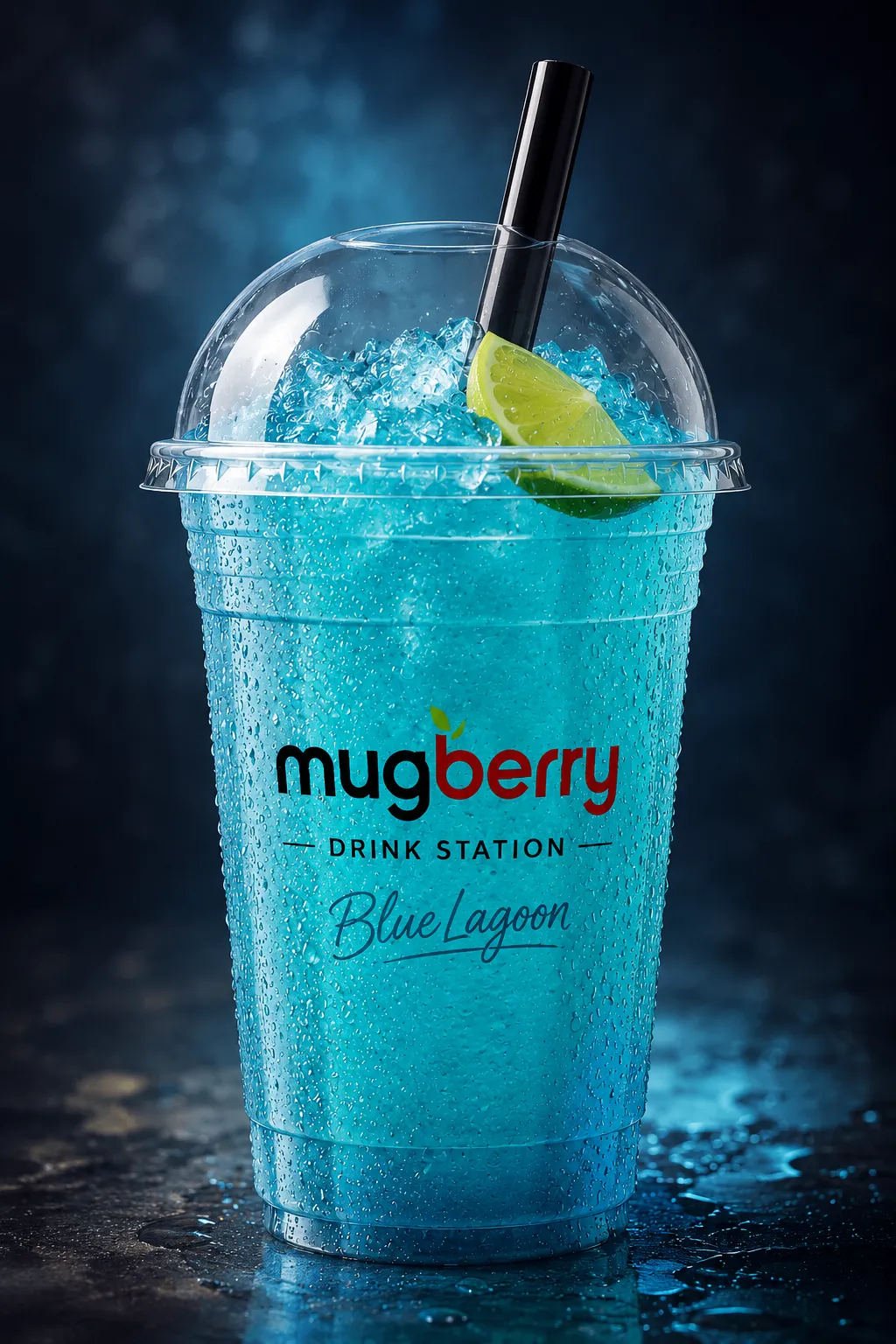 Blue Lagoon  popping boba refresher